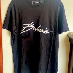 Mens Balmain logo t shirt